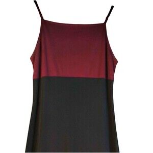 Tailor Dress Women's 8 Black Plum Maxi Stretch Knit Y2K 90s Classic Empire Waist